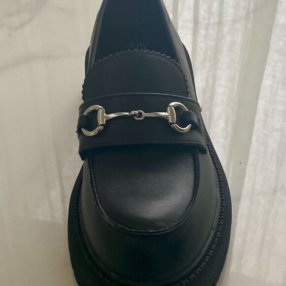 NEW Skechers Black Lug Sole Loafers size 7 - 7 1/2* - Picture 4 of 11